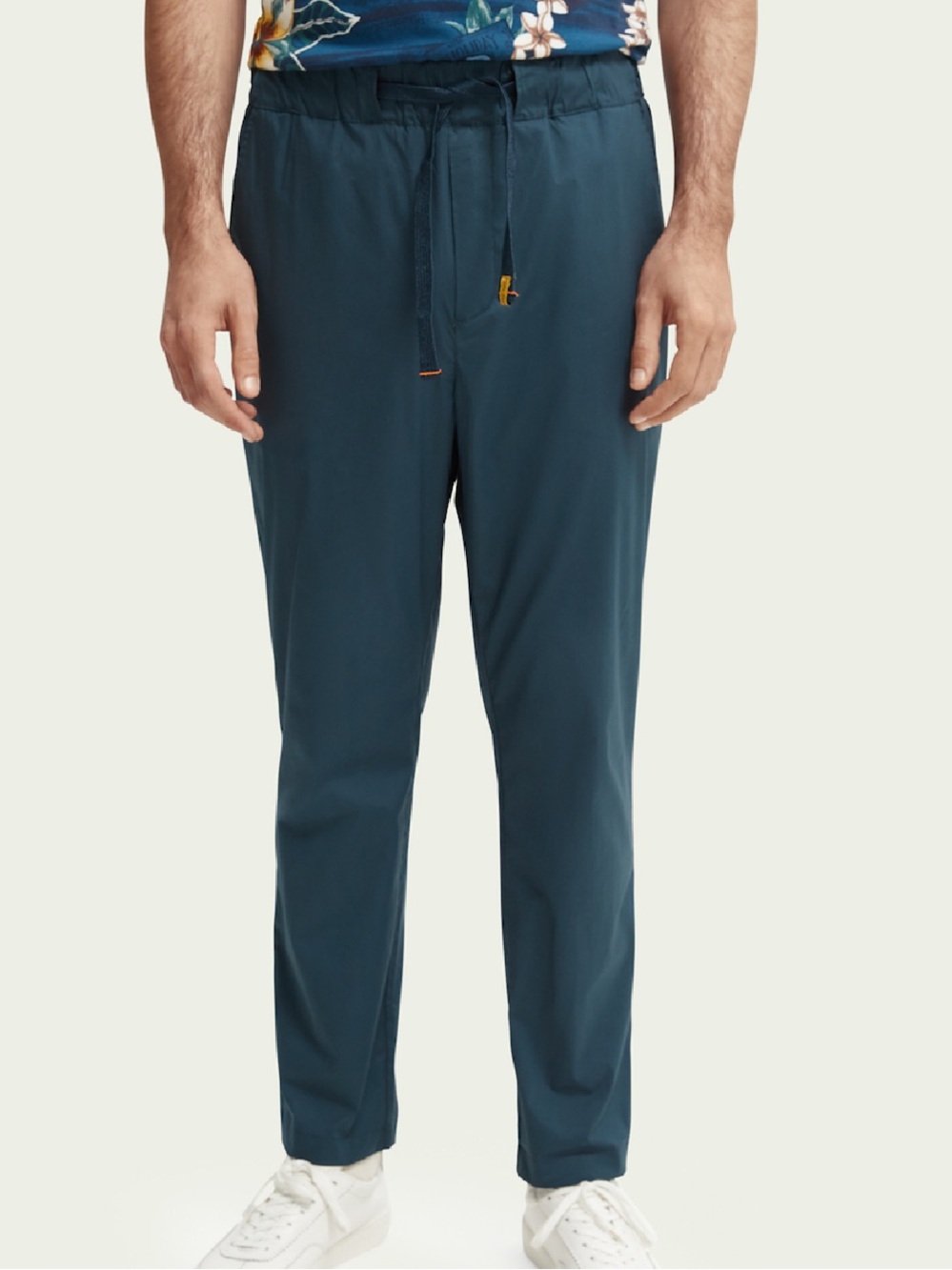 Scotch & Soda Fave Island Time Navy Blue Drawstring Chino Pants